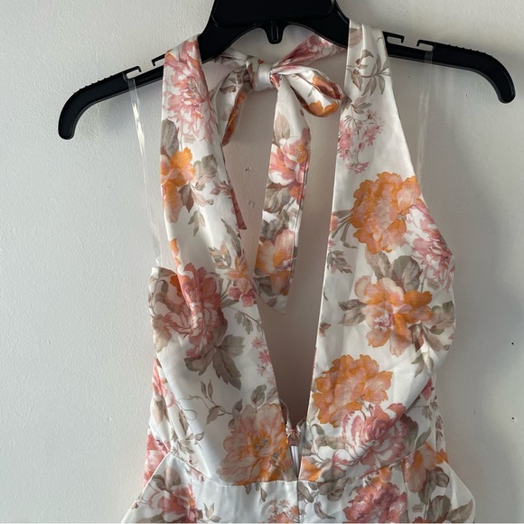 New! Nookie Utopia White Orange Floral Print Jumpsuit - 37699 - Picture 8 of 14